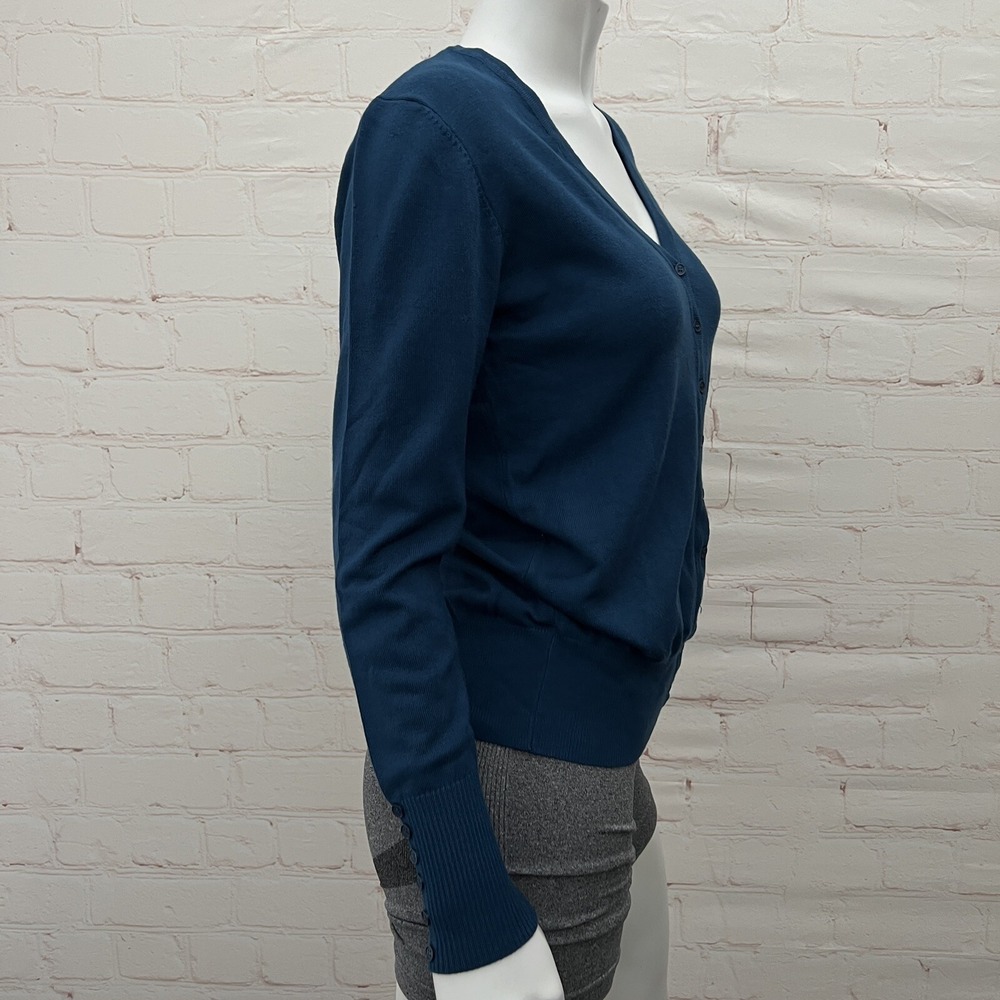 Cielo Blue Cardigan Sweater Women's Long Sleeve Button Up V neck Size M - Picture 2 of 10